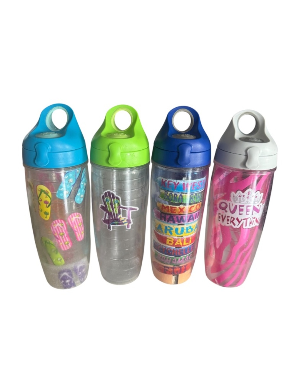4 Tervis Insulated Leak Proof Beach Water Bottles
